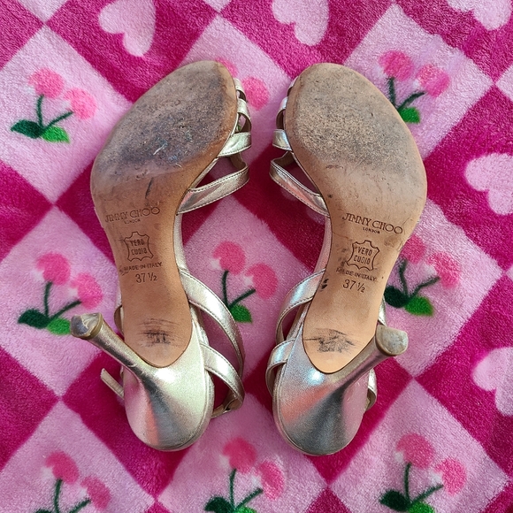 Gold Jimmy Choo Heels - Picture 5 of 7
